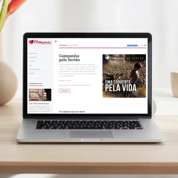 Website do Mover Compaixão - Somar Digital
